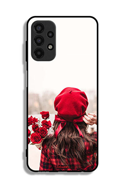 Tolwak Samsung Galaxy A13 4G Protective Case Cover Holding Flowers