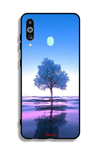 Tolwak غطاء حماية لهاتف سامسونج جالاكسي A60 بتصميم شجرة نيون وانعكاس مائي فني...