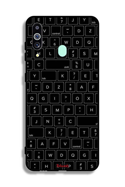 Tolwak غطاء حماية لهاتف سامسونج جالاكسي M40 بنمط مفاتيح لوحة المفاتيح العشوائية