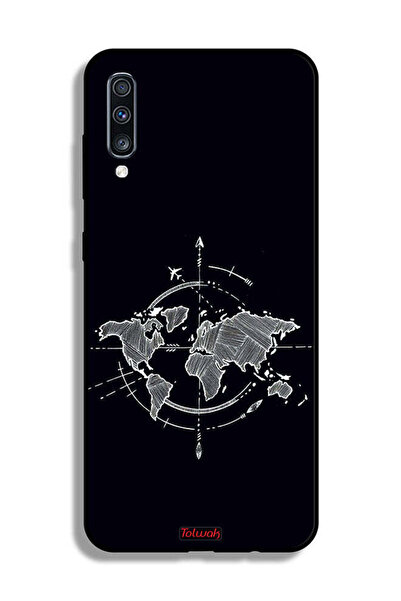 Tolwak غطاء حماية لهاتف سامسونج جالكسي A70 برسومات البوصلة