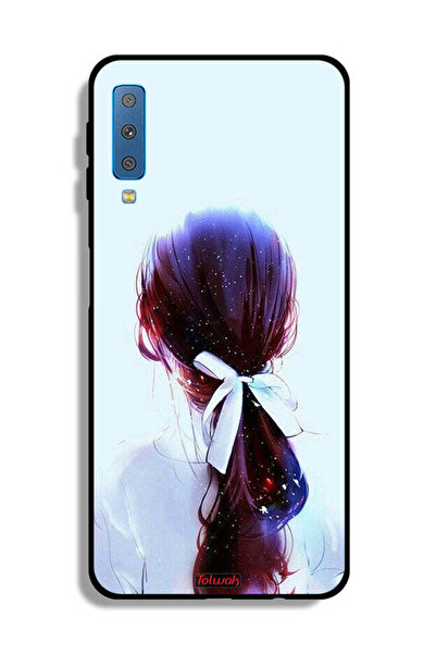Tolwak غطاء حماية لهاتف Samsung Galaxy A7 (2018) بتصميم ربطة شعر مع رباط شعر ...