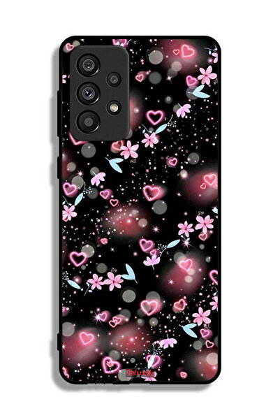 Tolwak غطاء حماية لهاتف سامسونج جالاكسي A73 5G بنقشة قلوب وأزهار صغيرة