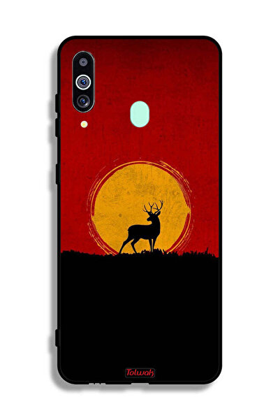 Tolwak غطاء حماية لهاتف Samsung Galaxy A60 بتصميم غزال وقمر