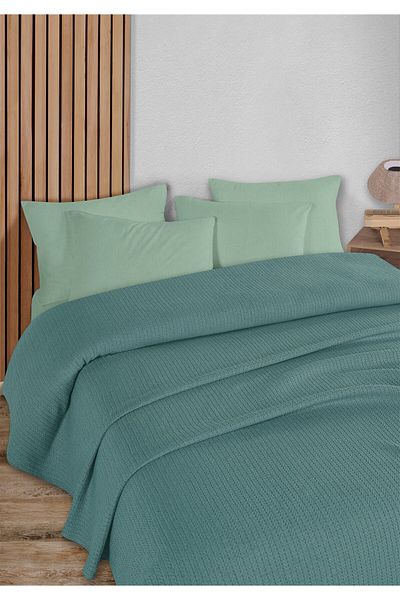 HomeBerry Mystic Turquoise Single Pique Set 160 X 230 cm