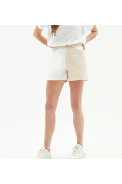 BUTİCKTR Çift Renkli Blok Kot Şort