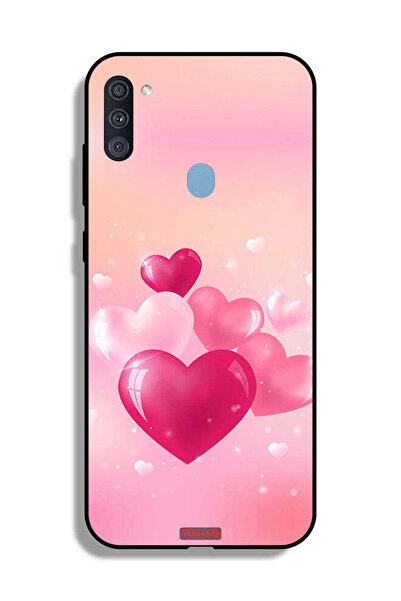 Tolwak Samsung Galaxy A11 Protective Case Cover Beautiful Hearts Art
