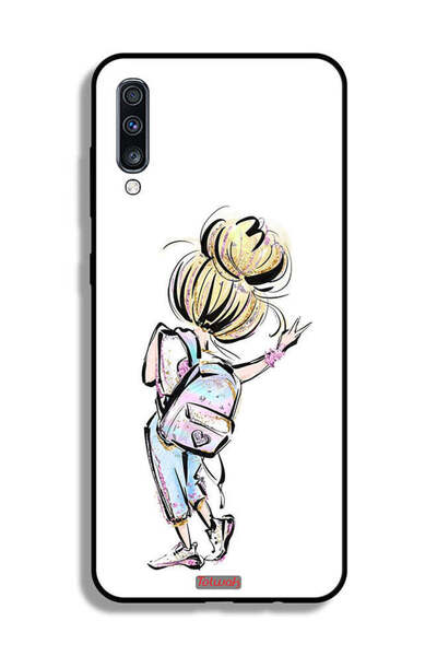 Tolwak غطاء حماية لهاتف سامسونج جالاكسي A70 بتصميم فتاة العودة إلى المدرسة