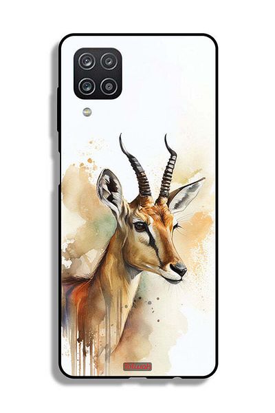 Tolwak غطاء حماية لهاتف Samsung Galaxy A12 بتصميم فن تجريدي من الغزلان