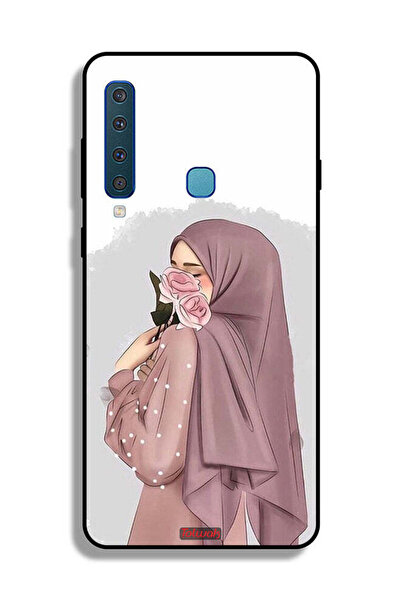 Tolwak غطاء حماية لهاتف Samsung Galaxy A9 (2018) بتصميم فتاة تحمل ورودًا