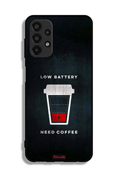 Tolwak غطاء حماية لهاتف Samsung Galaxy A13 4G - بطارية منخفضة - يحتاج إلى قهوة