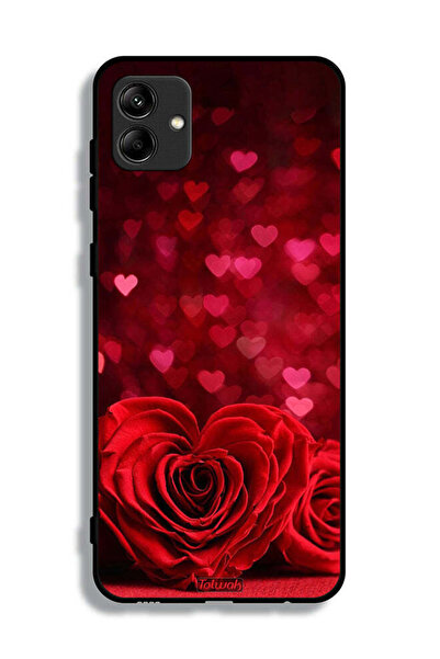 Tolwak غطاء حماية لهاتف Samsung Galaxy A04 بتصميم زهور على شكل قلب وفن تجريدي