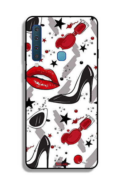 Tolwak غطاء حماية لهاتف سامسونج جالكسي A9 (2018) برسومات أحمر الشفاه والأحذية