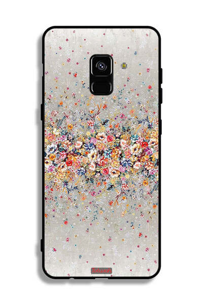 Tolwak غطاء حماية لهاتف Samsung Galaxy A8 Plus (2018) بنقشة زهور صغيرة وفن تج...