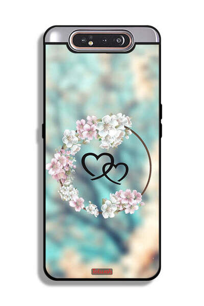 Tolwak غطاء حماية لهاتف سامسونج جالكسي A80 برسومات قلوب ورسومات خواتم
