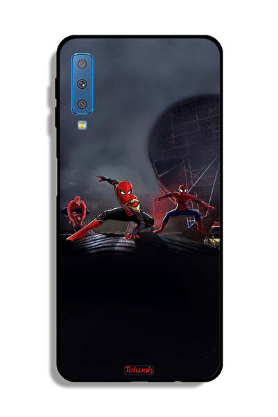 Tolwak غطاء حماية لهاتف Samsung Galaxy A7 (2018) بتصميم ثلاث عناكب
