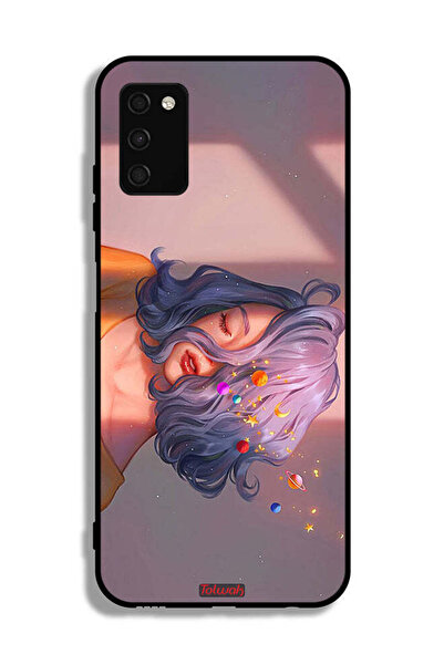 Tolwak غطاء حماية لهاتف سامسونج جالكسي A03s بتصميم فتاة وفن الفضاء