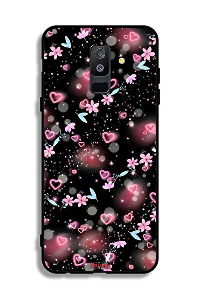 Tolwak غطاء حماية لهاتف سامسونج جالكسي A6 بلس (2018) برسومات قلوب وأزهار صغيرة