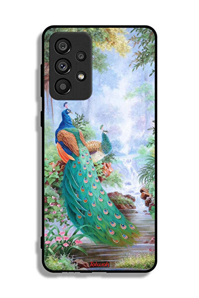 Tolwak غطاء حماية لهاتف سامسونج جالاكسي A73 5G بنقشة الطاووس