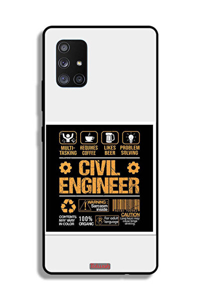 Tolwak غطاء حماية لهاتف Samsung Galaxy A71 5G، ملصق مهندس مدني
