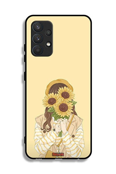 Tolwak غطاء حماية لهاتف سامسونج جالاكسي A32 4G بنقشة عباد الشمس وإخفاء الوجه