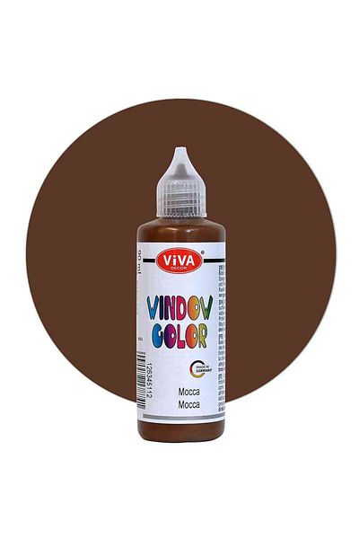 Viva Decor Window paint, with applicator, VIVA DECOR, 90ml Chocolate brown