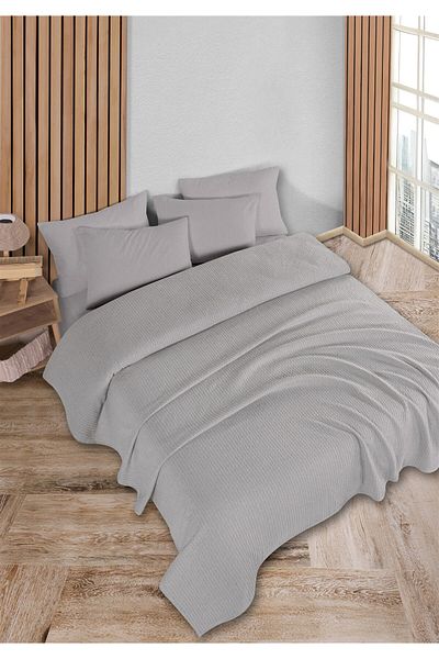 HomeBerry Mystic Light Lilac Plum Single Pique Set 160 X 230 cm