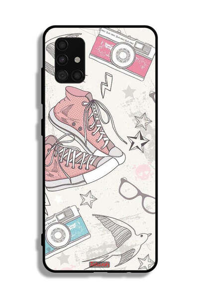 Tolwak غطاء حماية لهاتف سامسونج جالاكسي A51 4G، حذاء قماشي وفن كاميرا