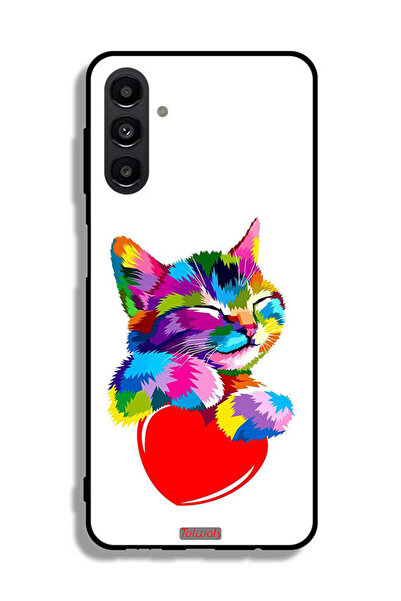 Tolwak Samsung Galaxy A13 5G Protective Case Cover Colourful Kitten