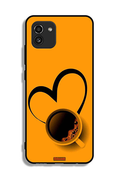 Tolwak Samsung Galaxy A03 Protective Case Cover Coffee Cup Art