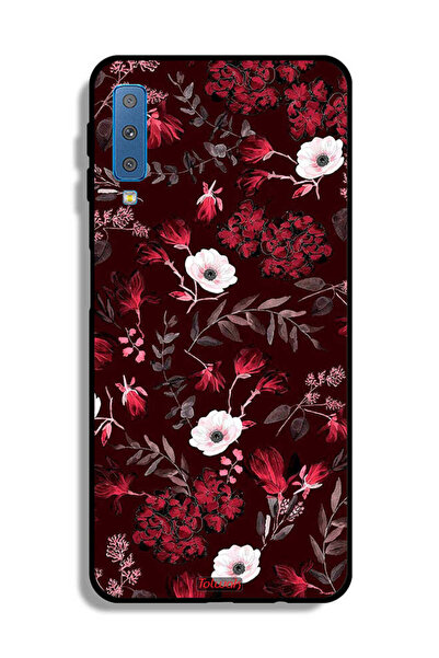 Tolwak غطاء حماية لهاتف Samsung Galaxy A7 (2018) مزين بزهور صغيرة وأوراق استو...