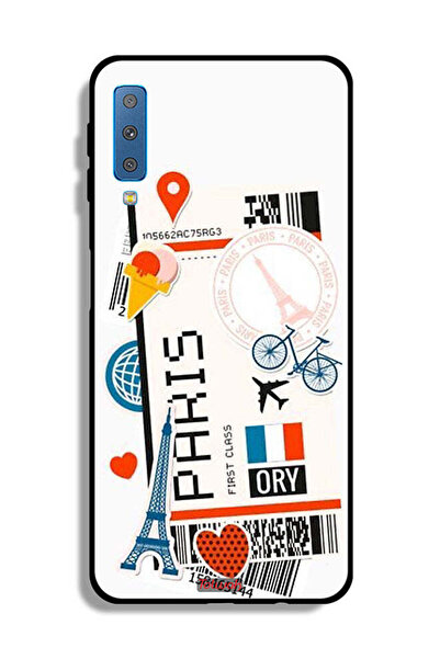 Tolwak غطاء حماية لهاتف Samsung Galaxy A7 (2018) - ملصق باريس
