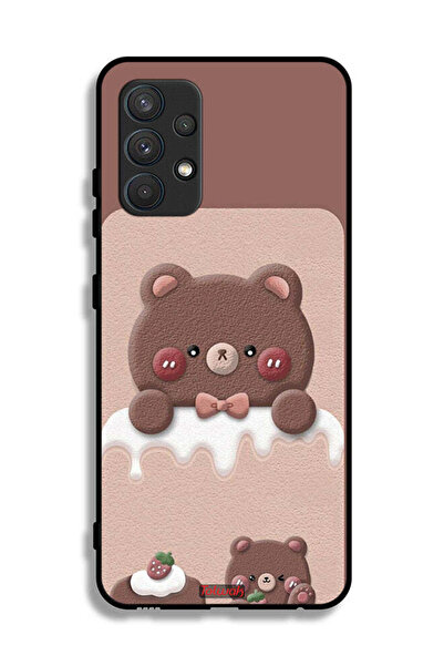 Tolwak غطاء حماية لهاتف سامسونج جالاكسي A32 4G بتصميم دب الفراولة