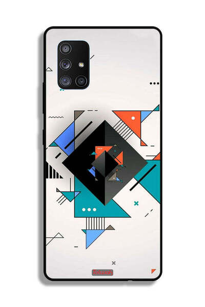 Tolwak غطاء حماية لهاتف سامسونج جالاكسي A71 5G بأشكال مربعة ومثلثة ونمط تجريدي