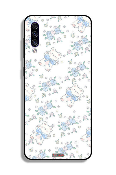 Tolwak غطاء حماية لهاتف سامسونج جالكسي A30s بطبعة دب تيدي لطيف وزهور