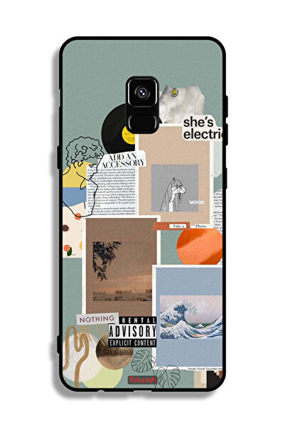 Tolwak غطاء حماية لهاتف Samsung Galaxy A8 Plus (2018) مطبوع عليه She Is Electric