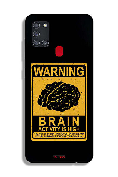 Tolwak غطاء حماية لهاتف Samsung Galaxy A21s تحذير من ارتفاع نشاط الدماغ