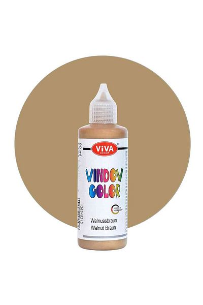 Viva Decor Window paint, with applicator, VIVA DECOR, 90ml Light brown
