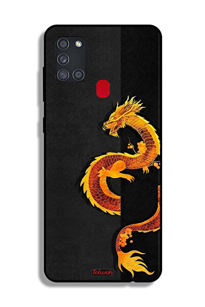 Tolwak Samsung Galaxy A21s Protective Case Cover Dragon Art