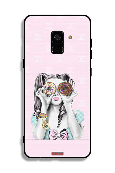 Tolwak غطاء حماية لهاتف Samsung Galaxy A8 Plus (2018) يحمل قطعتين من الدونات