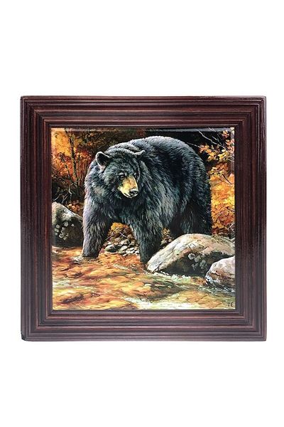 Blusmart Ceramic Decorative Panel Used as Heat-Resistant Pot Holder with Bears, 20x20 cm, M2