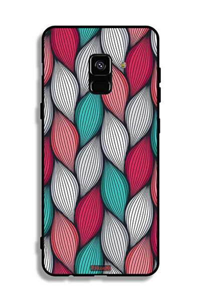 Tolwak غطاء حماية بنقشة ريش لهاتف Samsung Galaxy A8 Plus (2018)