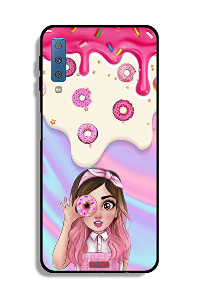 Tolwak غطاء حماية لهاتف Samsung Galaxy A7 (2018) يحمل صورة دونات