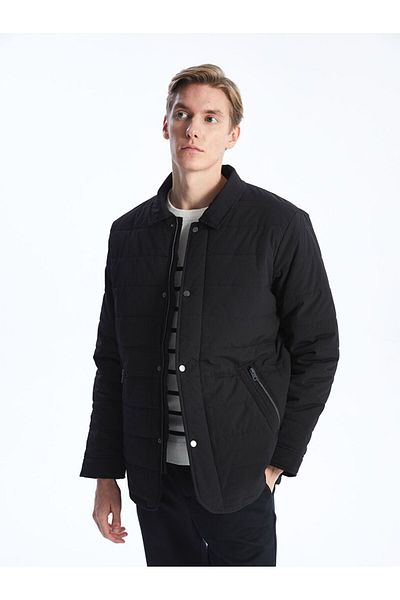 LC Waikiki Southblue Standard Fit Shirt Collar Men's Coat