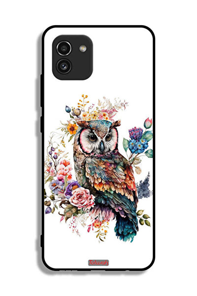 Tolwak غطاء حماية لهاتف سامسونج جالاكسي A03 بتصميم بومة فنية تجريدية