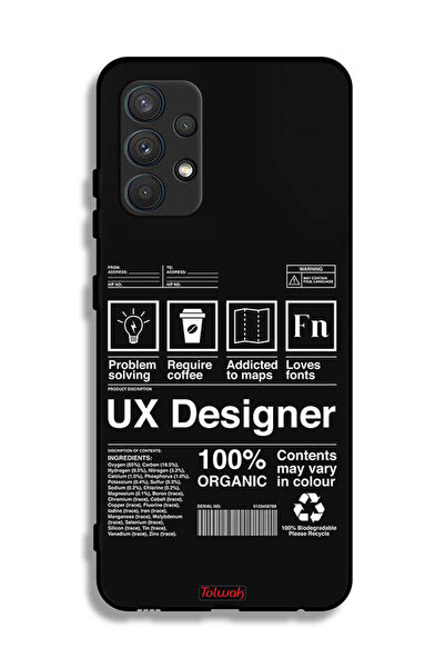 Tolwak Samsung Galaxy A32 4G Protective Case Cover Ux Designer Sticker