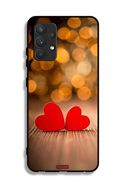 Tolwak Samsung Galaxy A32 4G Protective Case Cover Two Beautiful Hearts