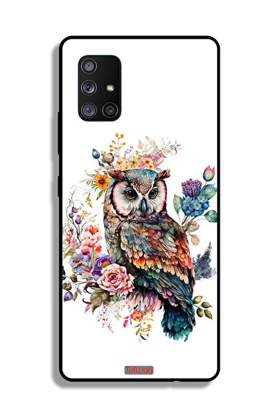 Tolwak Samsung Galaxy A71 5G Protective Case Cover Owl Abstract Art