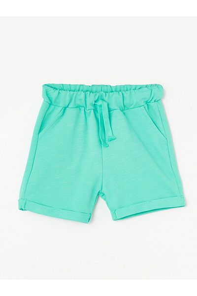 LC Waikiki Turquoise Elastic Waist Basic Baby Boy Shorts