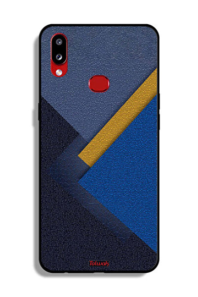 Tolwak غطاء حماية لهاتف سامسونج جالكسي A10s بنقشة مثلثات جلدية