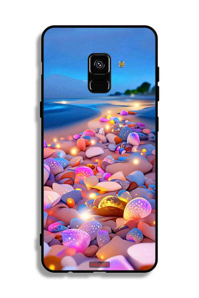 Tolwak غطاء حماية لهاتف Samsung Galaxy A8 Plus (2018) بنقشة الأحجار الفنية